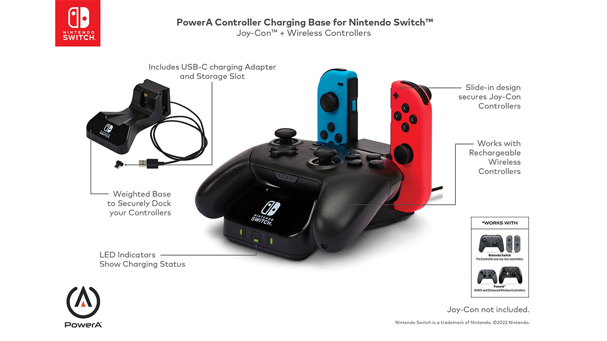 PowerA Controller Charging Base for Nintendo Switch™